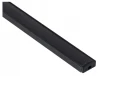 Profil din aluminiu aparent pentru benzi LED 1m negru, cu dispersor opal și accesorii