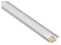 Profil din aluminiu încastrat pentru benzi LED 1m, argintiu anodizat, cu difuzor mat și accesorii