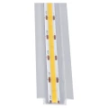 Profil din aluminiu încastrat pentru benzi LED 1m, argintiu anodizat, cu difuzor mat și accesorii