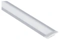 Profil din aluminiu încastrat pentru benzi LED 1m, argintiu anodizat, cu difuzor mat și accesorii