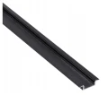 Profil din aluminiu încastrat pentru benzi LED 1m negru, cu dispersor lăptos și accesorii