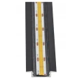 Profil din aluminiu încastrat pentru benzi LED 1m negru, cu dispersor lăptos și accesorii