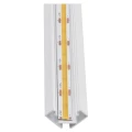 Profil de aluminiu de colț pentru benzi LED 1m alb, cu difuzor lăptos și accesorii