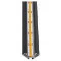 Profil aluminiu de colț pentru benzi LED 1 m negru, cu dispersor negru și accesorii
