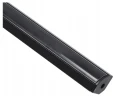 Profil aluminiu de colț pentru benzi LED 1 m negru, cu dispersor negru și accesorii