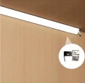 Profil aluminiu de colț pentru benzi LED 1 m negru, cu dispersor negru și accesorii