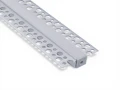 Profil din aluminiu pentru plăci de gips-carton pentru benzi LED 17mm 1m argintiu cu difuzor opal și accesorii