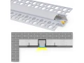 Profil din aluminiu pentru plăci de gips-carton pentru benzi LED 17mm 1m argintiu cu difuzor opal și accesorii