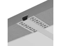Profil din aluminiu pentru plăci de gips-carton pentru benzi LED 17mm 1m argintiu cu difuzor opal și accesorii
