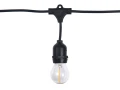 Set: Ghirlandă de grădină 10m 10xE27 + 10x Bec LED E27 6.5W filament