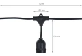 Set: Ghirlandă de grădină 10m 10xE27 + 10x Bec LED E27 6.5W filament