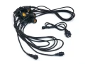 Set: Ghirlandă de grădină 10m 10xE27 + 10x Bec LED E27 6.5W filament
