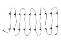 Set: Ghirlandă de grădină 10m 20xE27 + 20x Bec LED E27 6W filament