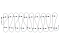 Set: Ghirlandă de grădină 20m 20xE27 + 20x Bec LED E27 6W filament