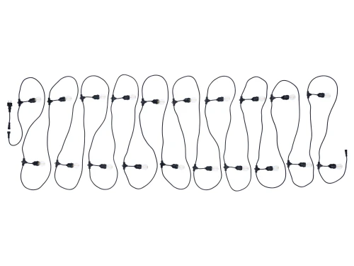 Set: Ghirlandă de grădină 20m 20xE27 + 20x Bec LED E27 6W filament