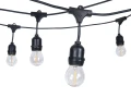 Set: Ghirlandă de grădină 20m 20xE27 + 20x Bec LED E27 6W filament