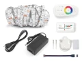Set bandă LED 12V | 5050 | 150LED | 5m | IP20 | RGB + controler RF-RGB-004 + sursă de alimentare 36W