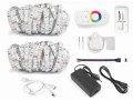 Set bandă LED 12V | 5050 | 300LED | 10m | IP20 | RGB + CONTROLER RF-RGB-004 + ALIMENTATOR 72W