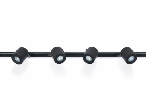 Set șină Cubo GU10 x4 + șină de alimentare 2m - Negru