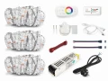 Set bandă LED 12V | 5050 | 450LED | 15m | IP20 | RGB + CONTROLER RF-RGB-004 + ALIMENTATOR 108W
