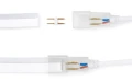 Set bandă LED 24V | 2835 | 120LED | 2m | IP67 | NEON | 3000K + alimentator 24V 24W + ștecăr cu cablu de alimentare 1.9m