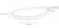 Set bandă LED 24V | 2835 | 120LED | 2m | IP67 | NEON | ALBASTRU + alimentator 24V 24W + fișă cu cablu de alimentare 1.9m
