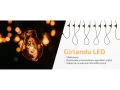 Set: Ghirlandă de grădină 15m 15xE27 + 15x Bec LED E27 6W filament