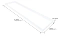Set panou LED 120x30 50W pentru caseton - alb rece (6500K) + ramă