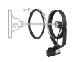 Set Steka Leon lampă pe șină LED AR111 GU10 x4 + șină 2m - Negru