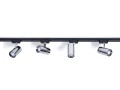 Set Steka Ductus Crom lampă pe șină LED GU10 x4 + șină 2m - Negru