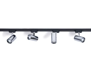 Set Steka Ductus Crom lampă pe șină LED GU10 x4 + șină 2m - Negru