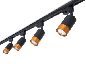 Set Steka Klemens lampă pe șină LED GU10 x4 + șină 2m - Negru