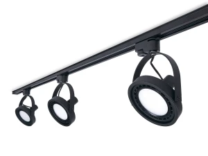 Set Steka Leon lampă LED pe șină AR111 GU10 x3 + șină 1.5m - Negru