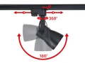 Set Steka Goldi lampă pe șină LED GU10 x3 + șină 1.5m - Negru
