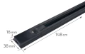 Set Steka Goldi lampă pe șină LED GU10 x3 + șină 1.5m - Negru