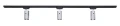 Set Steka Ductus Crom lampă pe șină LED GU10 x3 + șină 1.5m - Negru