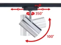 Set Steka Ductus Crom lampă pe șină LED GU10 x3 + șină 1.5m - Negru