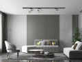 Set Steka Ductus Crom lampă pe șină LED GU10 x3 + șină 1.5m - Negru