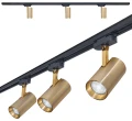 Set Steka Ductus Gold lampă pe șină LED GU10 x3 + șină 1.5m - Negru