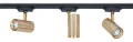 Set Steka Ductus Gold lampă pe șină LED GU10 x3 + șină 1.5m - Negru