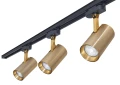 Set Steka Ductus Gold lampă pe șină LED GU10 x3 + șină 1.5m - Negru