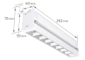 Set Steka Eclipse lampă LED pe șină 12W 30cm 4000K x2 + șină 1.5m - Alb