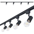 Set Steka Halo lampă LED pe șină neagră E27 x4 + șină 2m - Negru