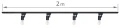 Set Steka Halo lampă LED pe șină neagră E27 x4 + șină 2m - Negru
