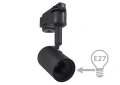 Set Steka Halo lampă LED pe șină neagră E27 x4 + șină 2m - Negru