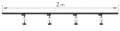 Set Steka XD-IK252W lampă LED pe șină GU10 x4 + șină 2m - Alb