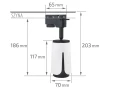 Set Steka XD-IK252W lampă LED pe șină GU10 x4 + șină 2m - Alb