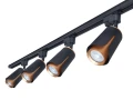 Set Steka XD-IK252B lampă pe șină LED GU10 x4 + șină 2m - Negru