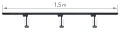 Set Steka Sento lampă pe șină LED GU10 x3 + șină 1.5m - Alb / negru