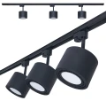 Set Steka Toni lampă pe șină LED AR111 GU10 x3 + șină 1.5m - Negru